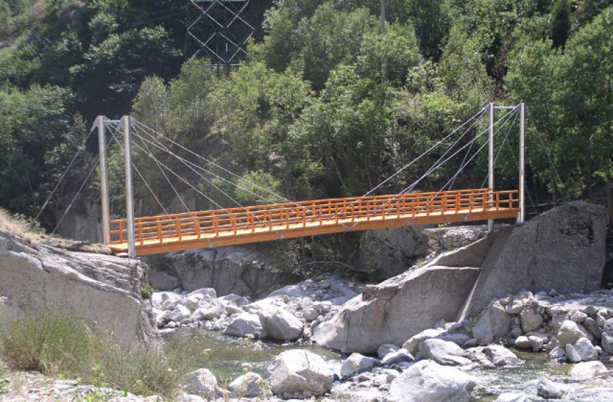 Ponte in legno lamellare Tensint